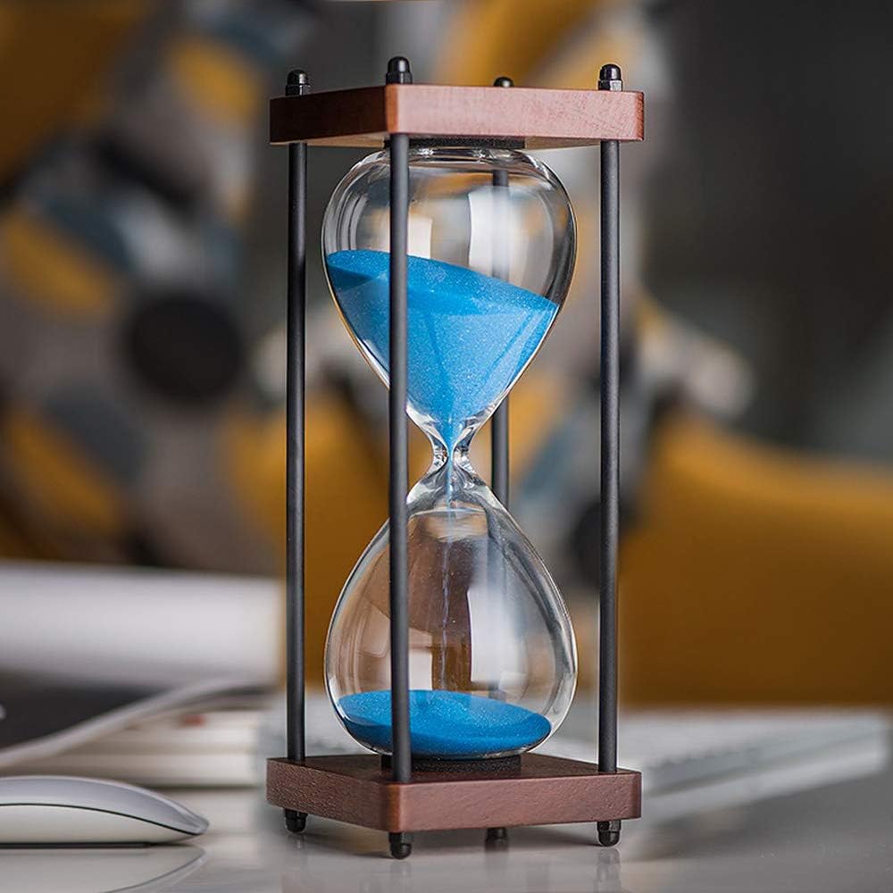 10-Inch Sandglass Timer – Elegant 15-minute hourglass for luxury decor, ideal for desks, bookshelves, and classic interiors.