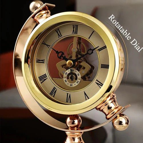 Grandeur Metal Desk Clock – Sophisticated Timepiece - Elite Decor