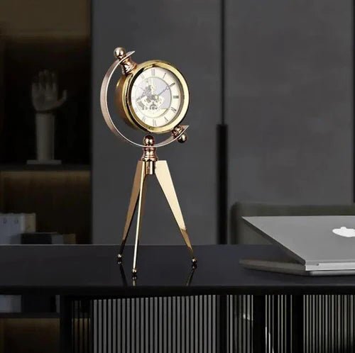 Grandeur Metal Desk Clock – Sophisticated Timepiece - Elite Decor