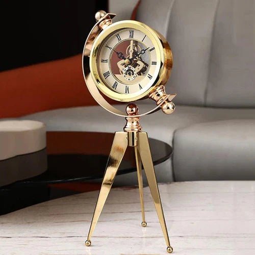 Grandeur Metal Desk Clock – Sophisticated Timepiece - Elite Decor