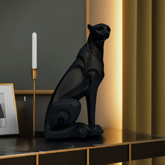 Regal Leopard Sculpture - Elite Decor