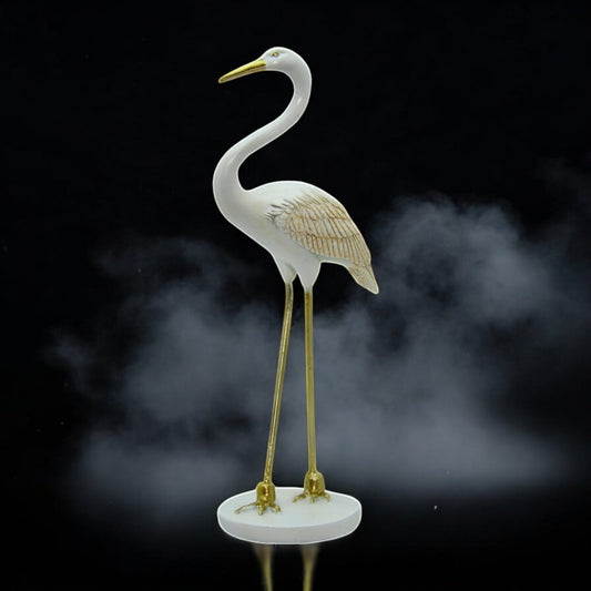 White Flamingo Bird Statue - Elite Decor