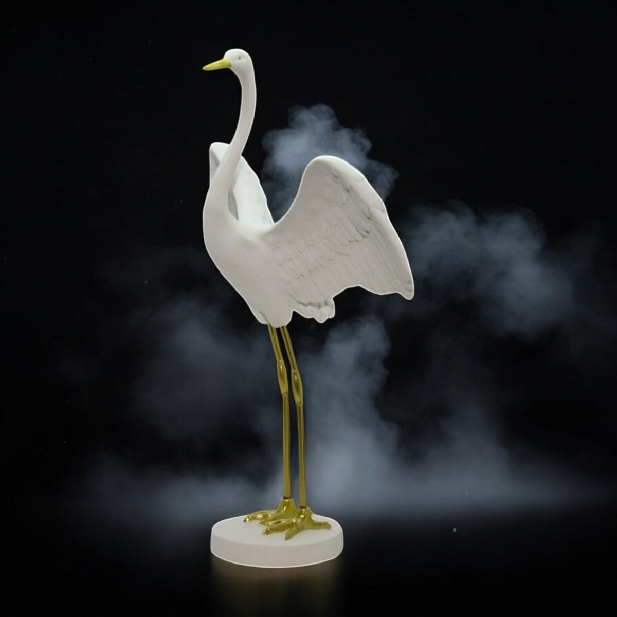 White Flamingo Bird Statue - Elite Decor