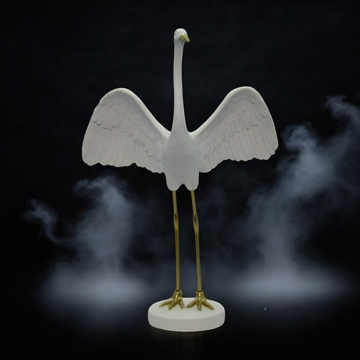 White Flamingo Bird Statue - Elite Decor